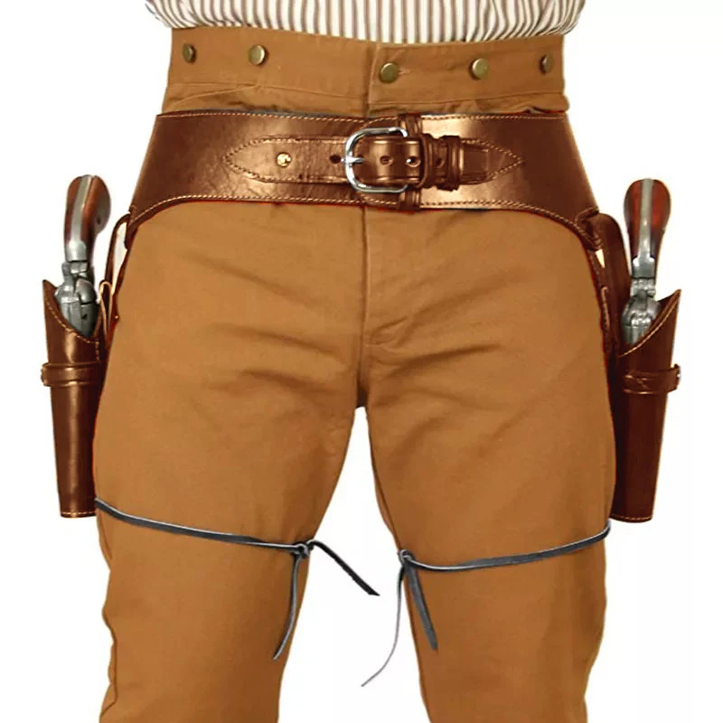 Coldre de revólver Steampunk Western Cowboy. Estilo único, proteção segura, design vintage, couro resistente e ajuste perfeito para sua arma. — foto 5