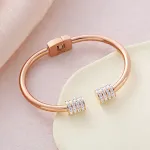 Double cylindrical rose gold