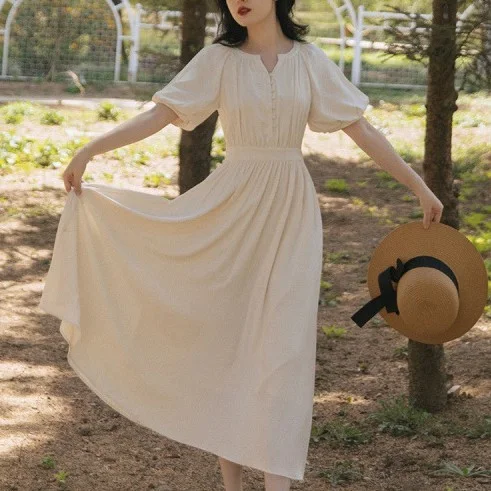 Title 2, Vestido francés retro romántico para mujer Eleg...