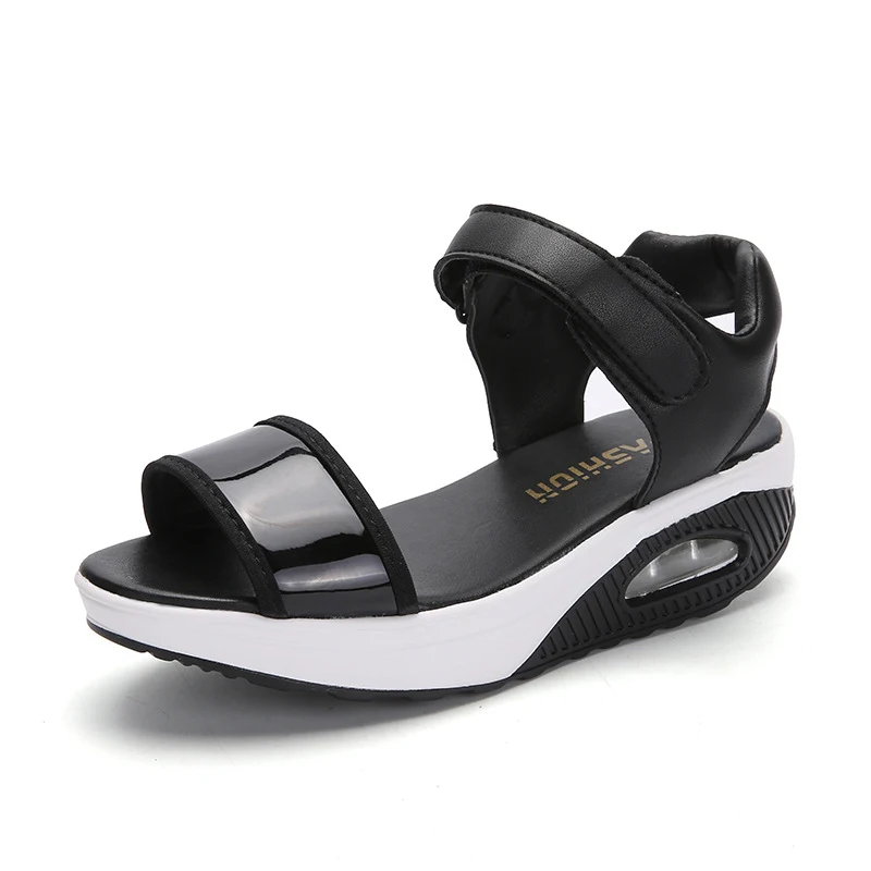Title 7, Open-toe platform sandals for women, providing ...