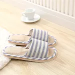 Zapatillas de casa a rayas de lino para interiores, antideslizantes, suaves y cómodas. Ideales para parejas y suelos de madera. — foto 9
