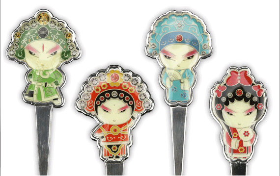 Title 3, Peking Opera Mask Tableware Set Chopsticks Bowl...