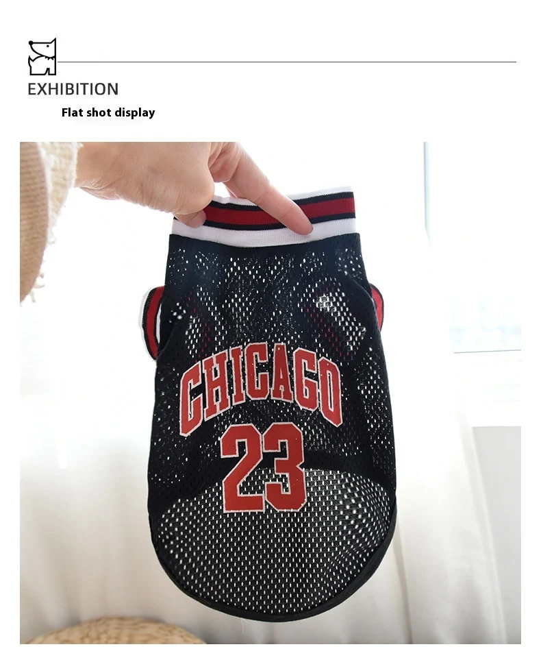 Pet Clothes Basketball Vest Large Mesh Summer Dog Clothes Breathable and Lightweight Keep your dog cool and comfortable — photo 9