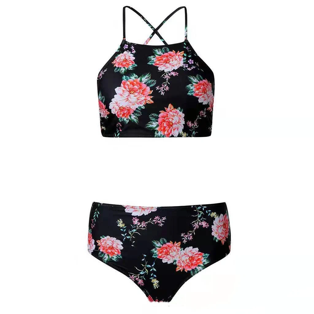 Title 6, Costume da bagno bikini stampato con spacco per...
