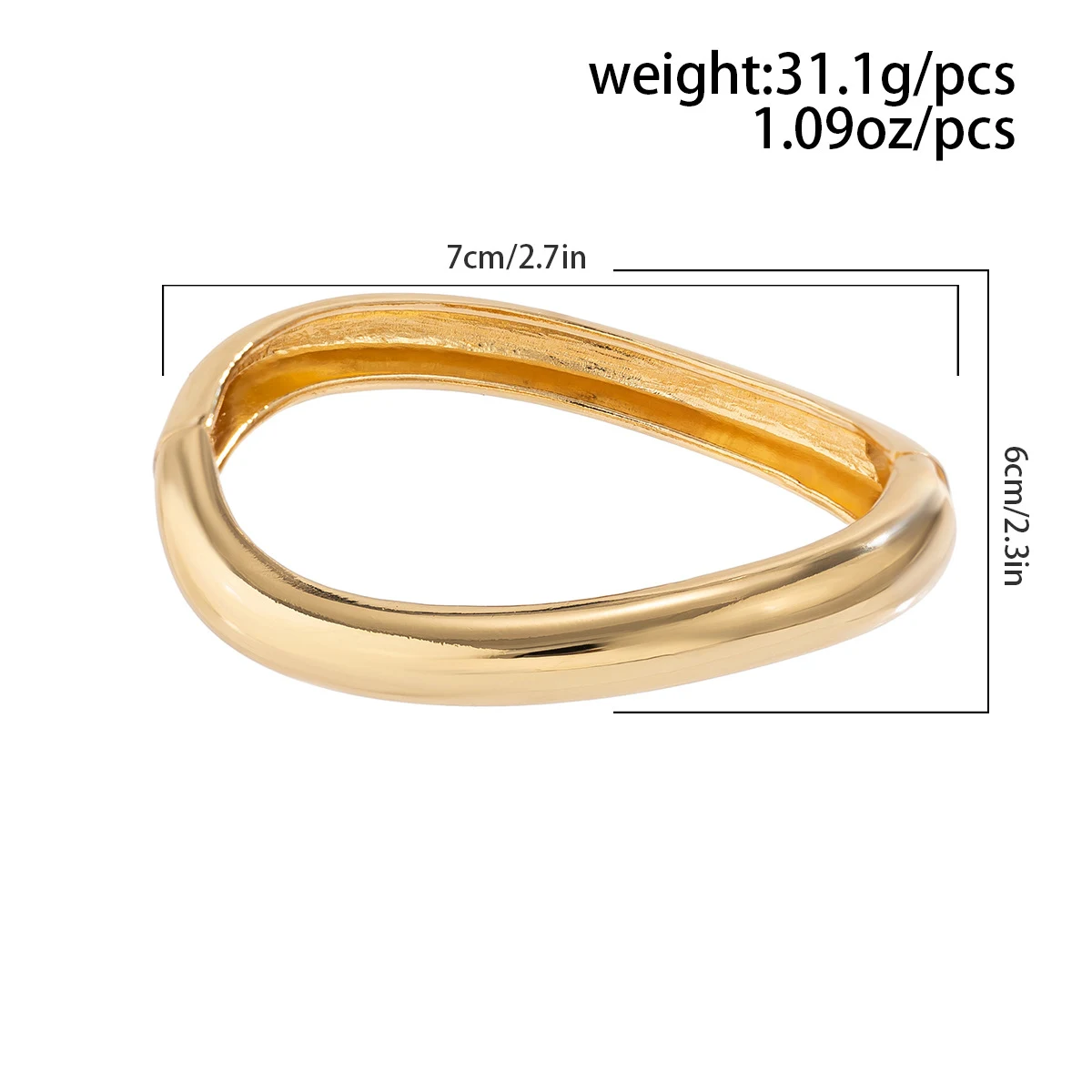 Title 4, Pulseira Simples de Liga Exagerada da Moda Brac...