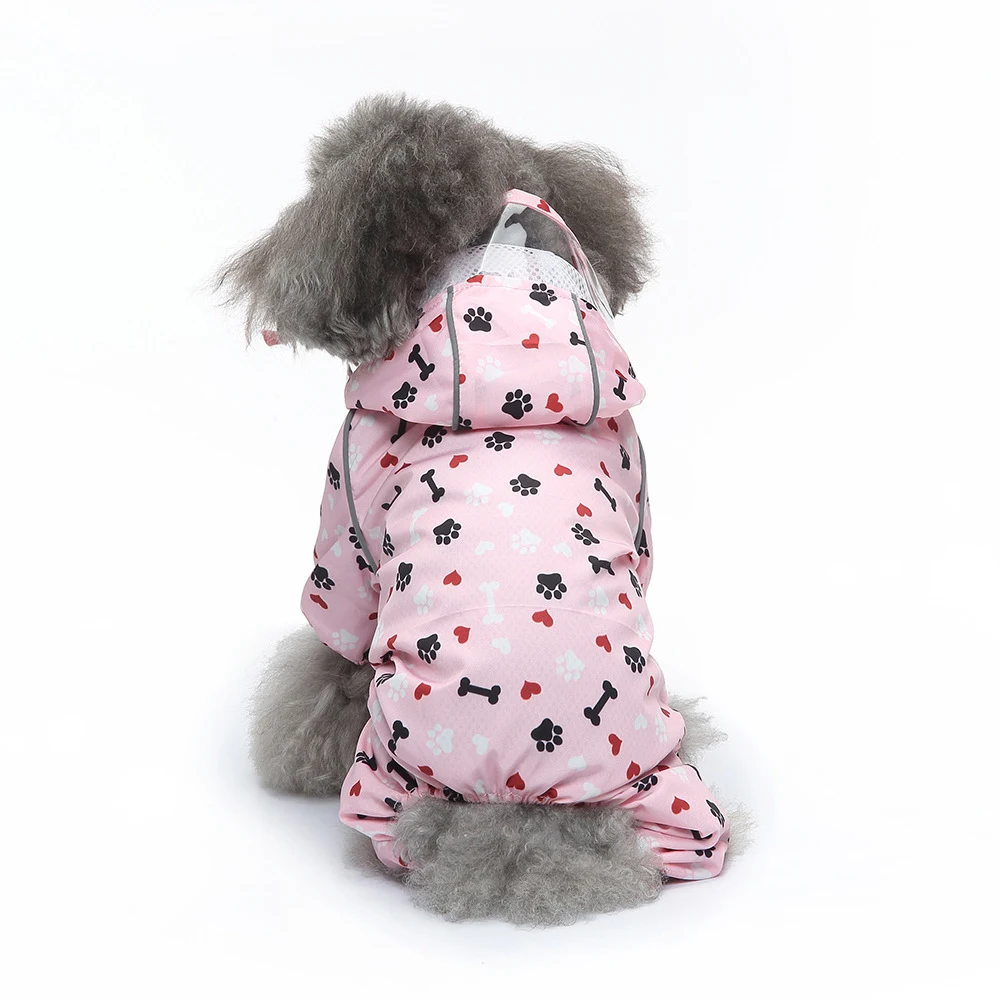 Pet Sound Four-legged Reflective Dog Raincoat, Patterned, Four Seasons Universal. Keep your dog dry, safe and visible in — photo 7