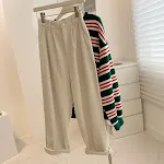 Calças largas de veludo cotelê retrô, casuais e soltas, com pernas retas e estilo moderno para um visual fashion e confortável — foto 25