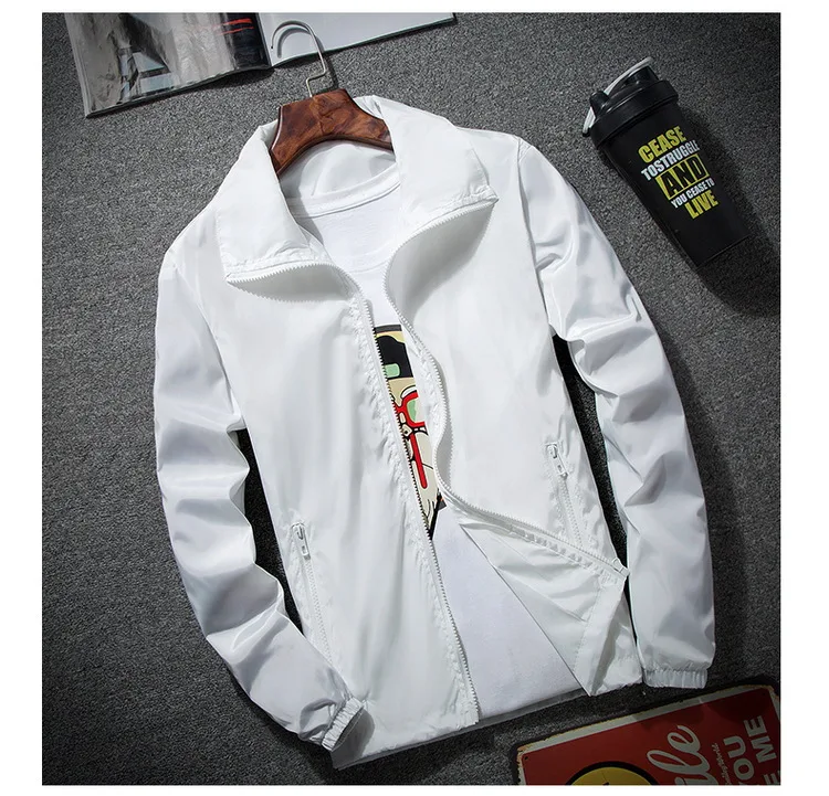 Title 5, Mens Plus Size Spring and Autumn Jacket, Stand...