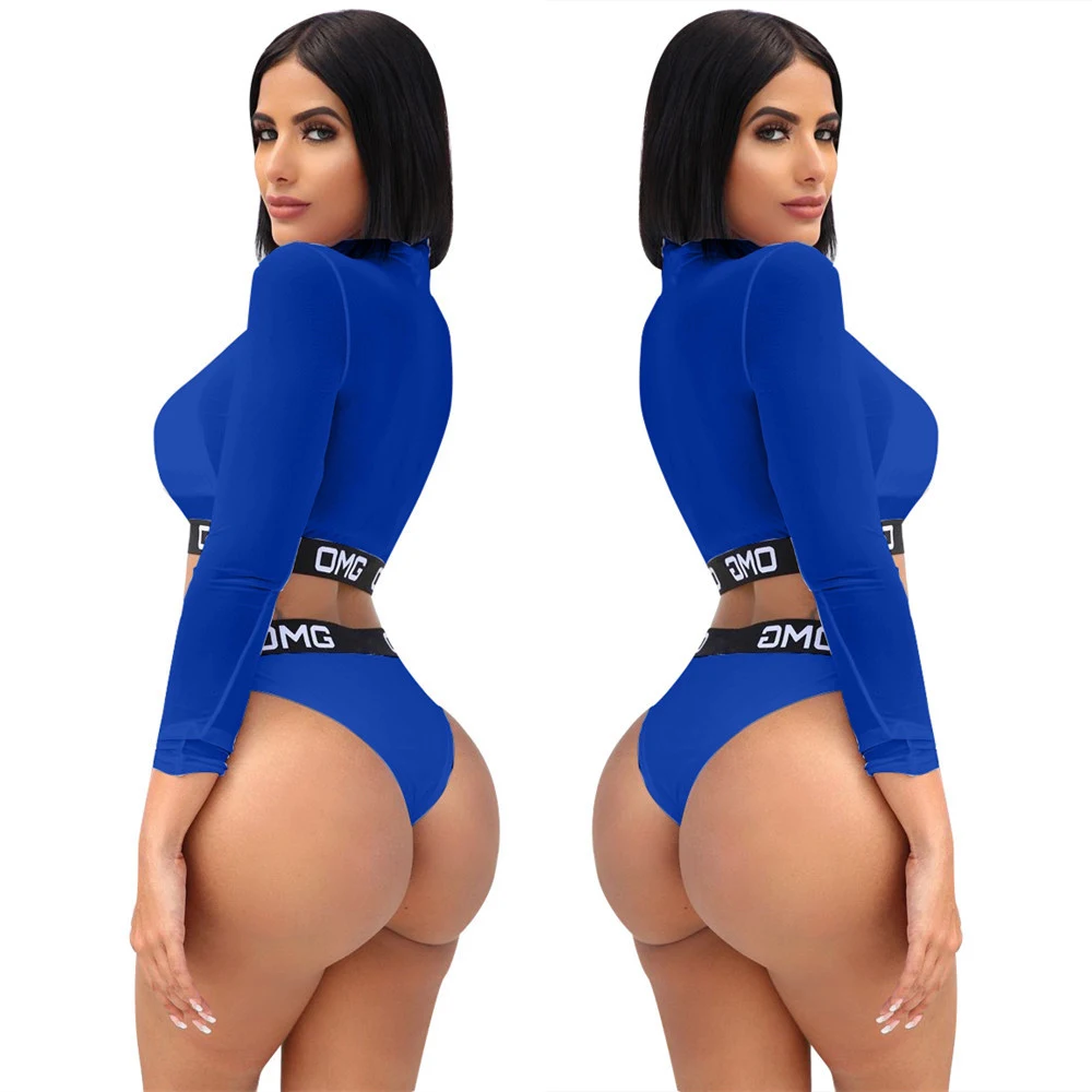 Sexy mesh driedelig bikiniset, ideaal voor strand en zwembad. Accentueer je figuur en geniet van de zon in stijl en comfort. — foto 10