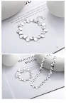 S925 Colar Pulseira Criativo Vintage Distressed em Prata de Lei, design elegante e exclusivo, perfeito para uso diário e presente. — foto 10