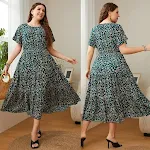 Vestidos florais estampados plus size femininos de verão. Conforto e estilo para o verão. Encontre o vestido perfeito para você. — foto 4