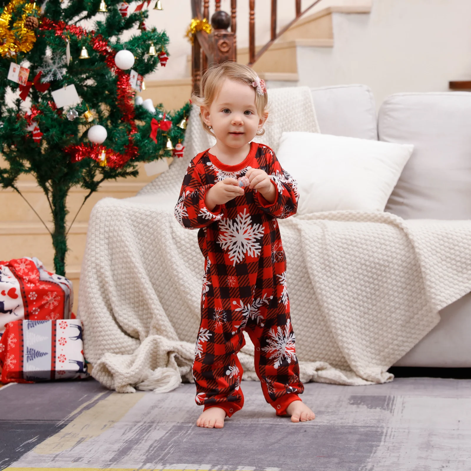 Christmas Parent-child Pajamas Suit Printed Homewear. Snuggle up this holiday season with matching family pajamas perfec — photo 9