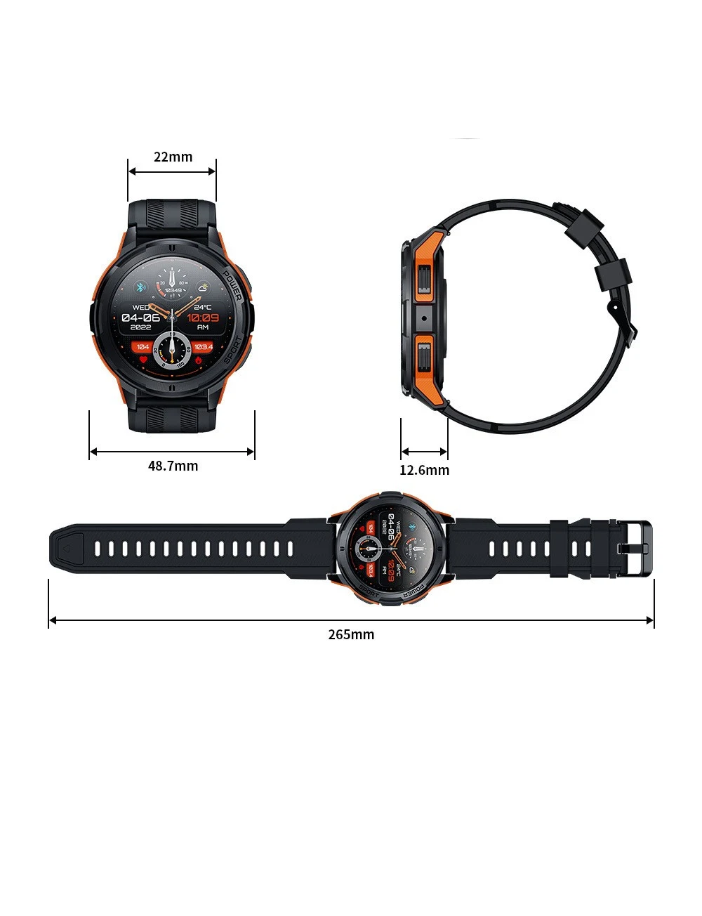 Title 4, Outdoor Smart Watch Three-Proof Sports Bluetoot...
