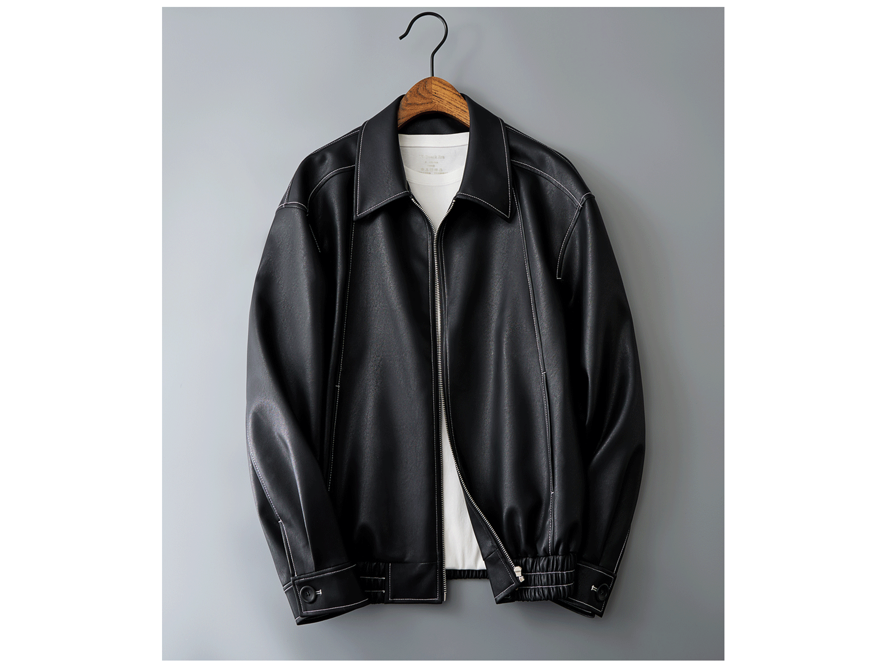 Casual Men's Leather Jacket — photo 10
