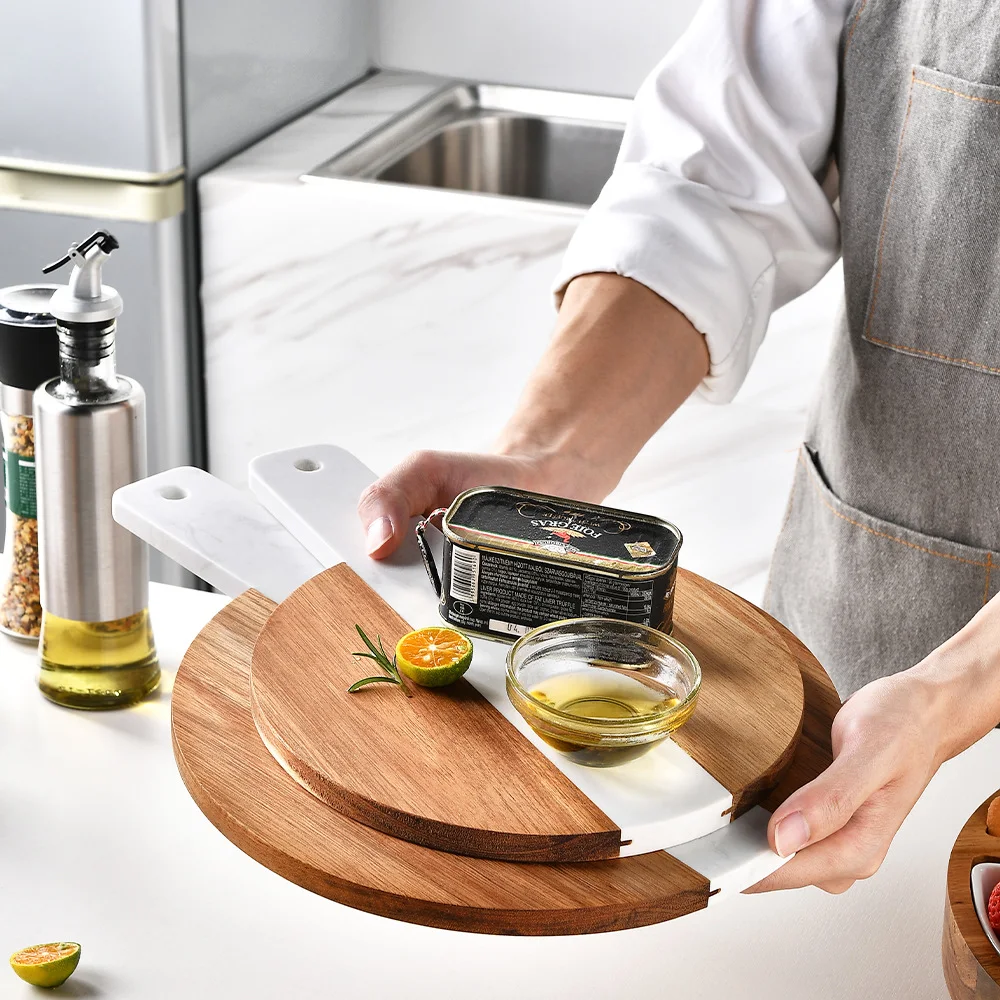Acacia Mangium Marble Stitching Steak Chopping Board, a durable and stylish board perfect for cutting, chopping, and ser — photo 7