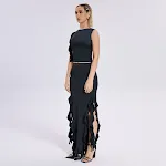 2023 Nieuwe One Shoulder Jellyfish Lace Set Rok voor Vrouwen. Sexy hot girl rok met kant voor een onweerstaanbare en trendy uitstraling. — foto 4