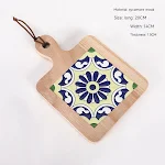 Vintage Solid Wood Tile Handle Potholder Protect your surfaces in style with this durable and rustic potholder. Adds a t — photo 40