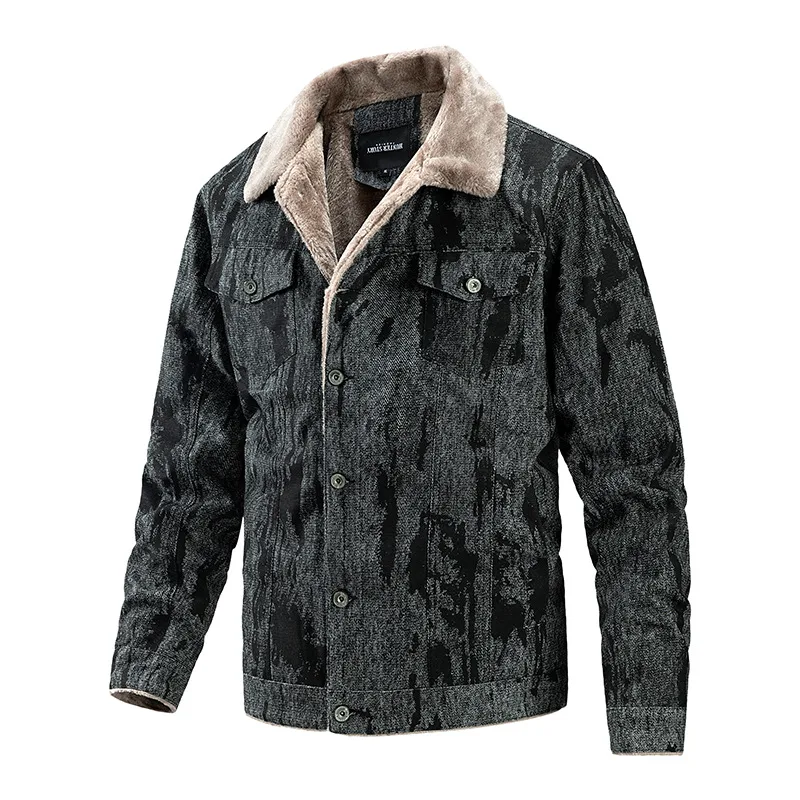 Jaqueta masculina Plus de fleece estilo baseball casual. Conforto e aquecimento para o dia a dia. Perfeita para atividades ao ar livre e uso casual. — foto 5