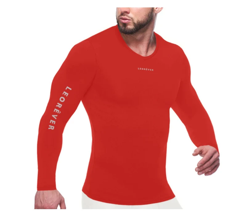 Fitness Long-sleeved Bottoming Shirt Top with Breathable Stretch, providing comfort and flexibility for workouts and act — photo 3