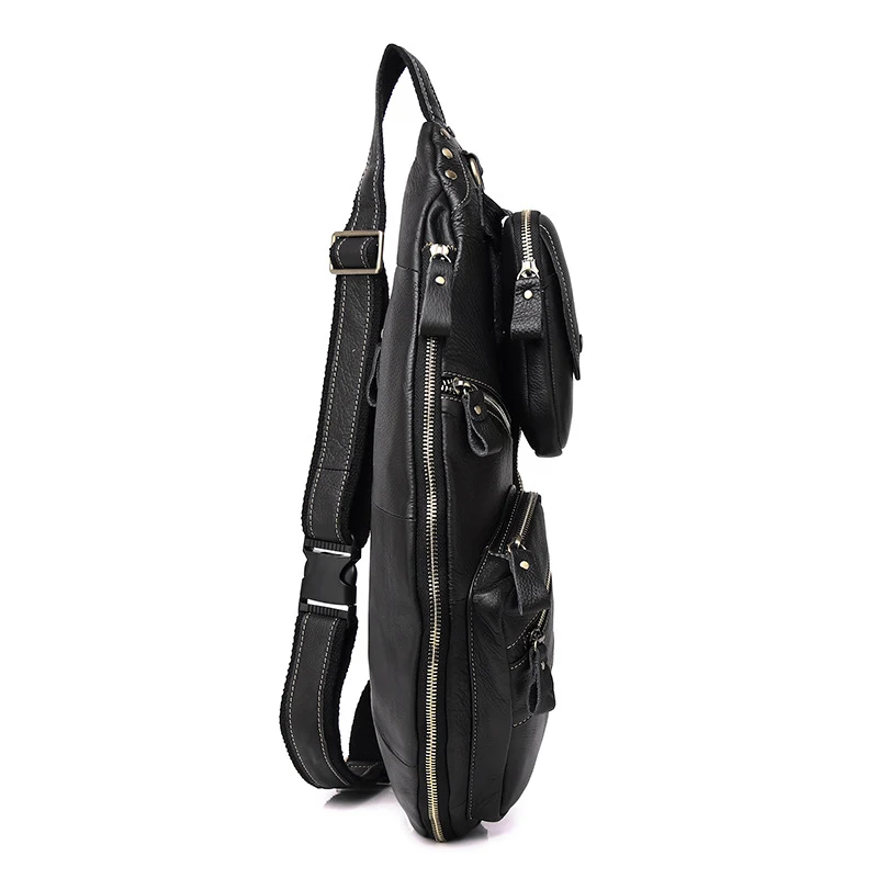 Bolsa mensageiro retrô masculina de couro bovino, grande capacidade para trabalho ou uso diário. Estilo clássico, durabilidade e praticidade. — foto 8