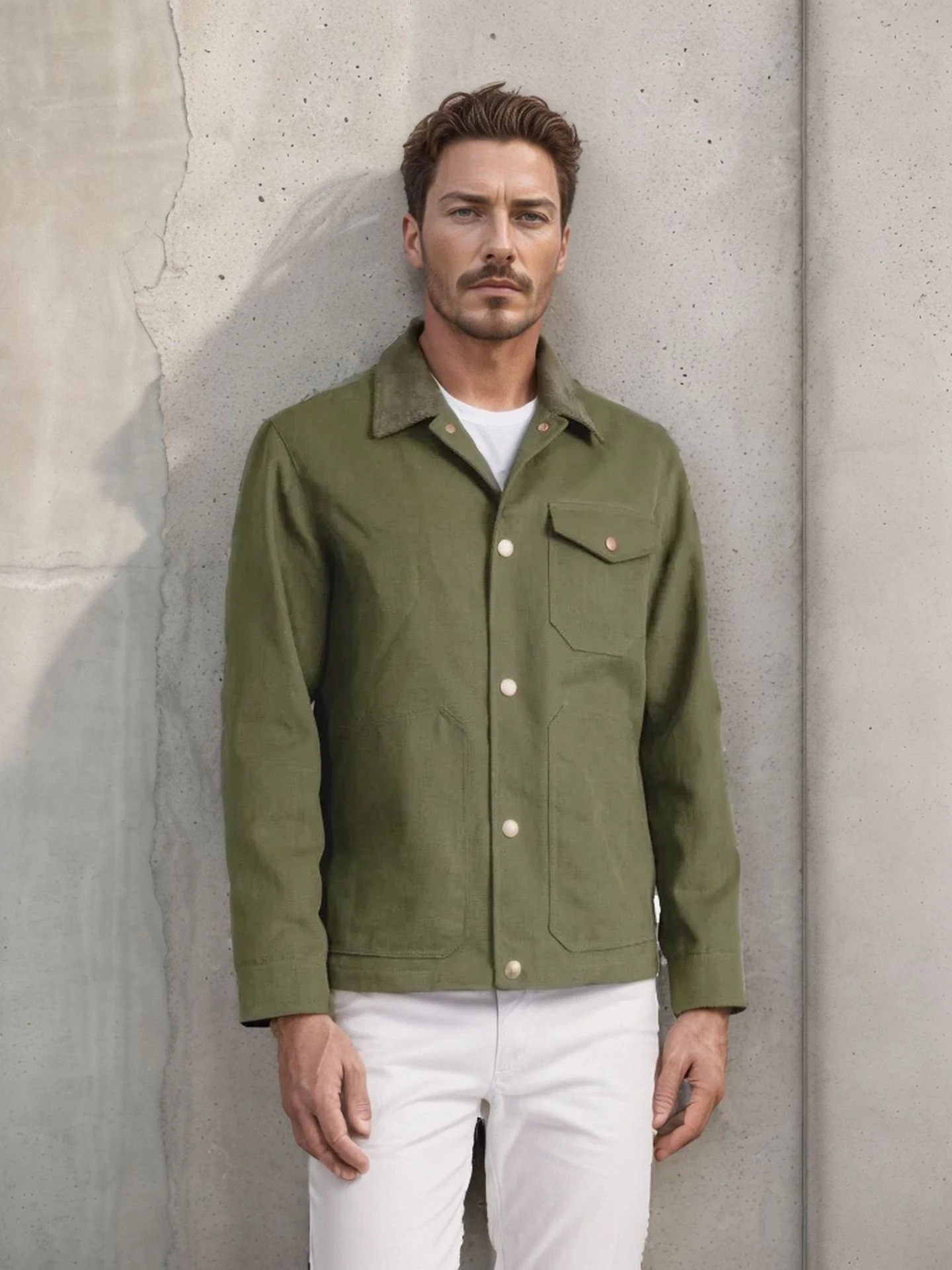 Casaco Masculino Simples com Bolsos Grandes e Temperamento, Perfeito para o Dia a Dia, Confortável e Versátil, Ideal para o Homem Moderno, Design Elegante. — foto 8