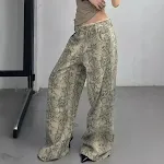 Jeans Serpentine Retro de Cintura Baja para Mujer Pantalones Americanos Sueltos Cómodos y con Estilo para un Look Moderno — foto 4
