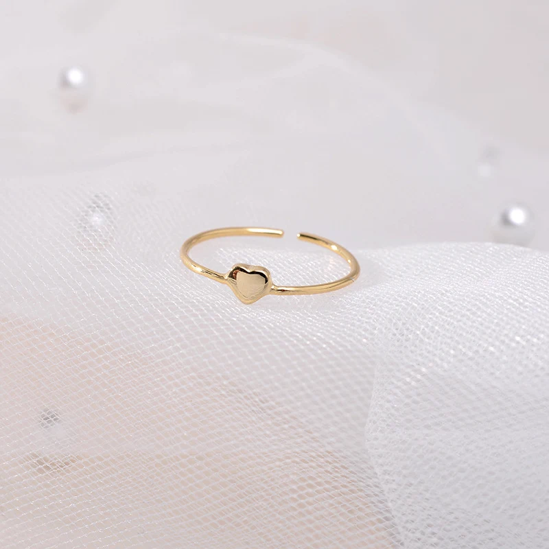 Anel Mini Coração Fofo com Strass Único – Adicione um toque de delicadeza e brilho ao seu visual com este anel adorável e romântico. — foto 12