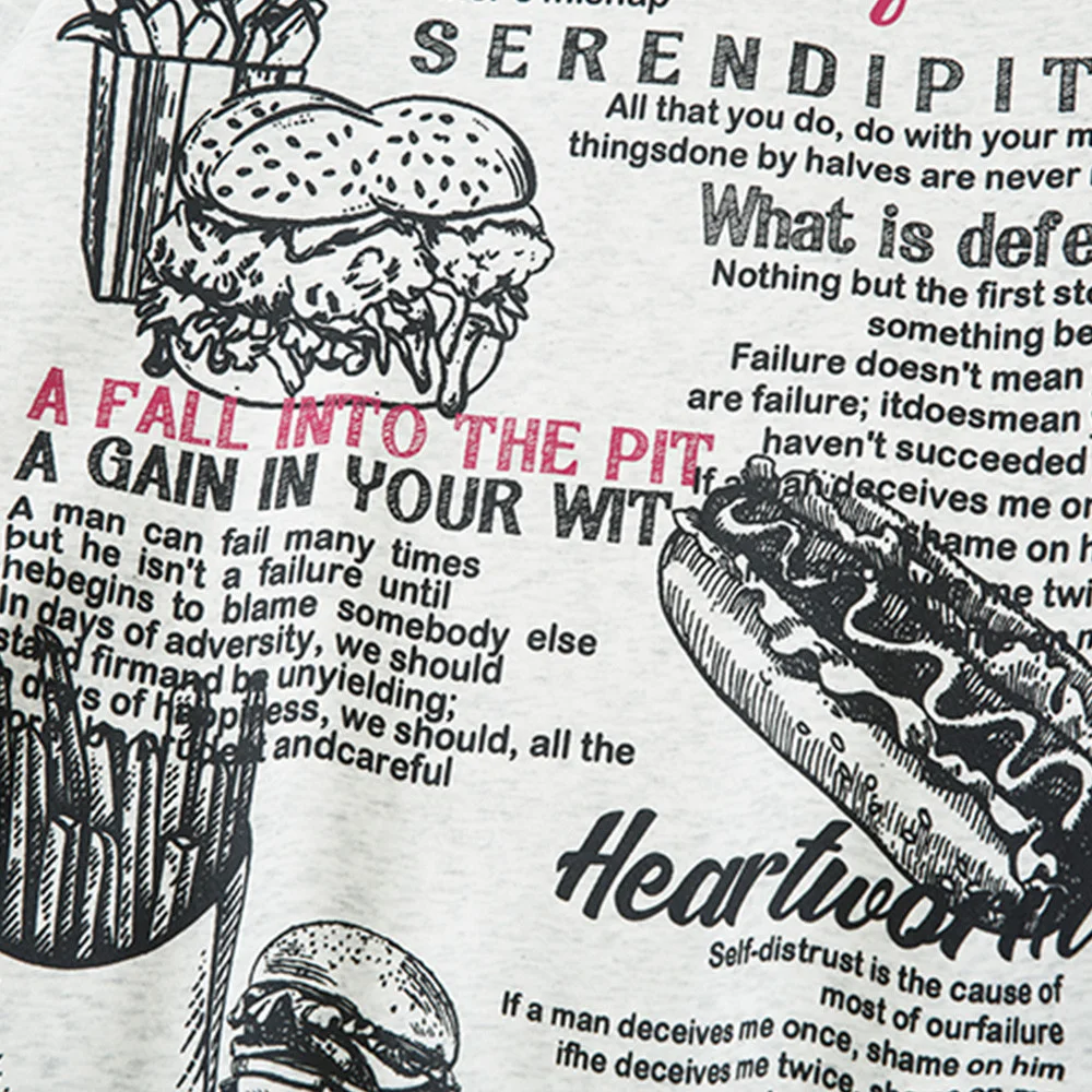 Moletom com capuz casual e solto com estampa, perfeito para um visual descontraído e confortável no dia a dia, ideal para diversas ocasiões. — foto 7