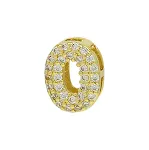 Acessórios DIY de Latão 18K com Pingente de Ano e Zircônia. Crie joias personalizadas e únicas com este pingente elegante e sofisticado. — foto 1