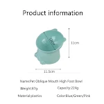 Pet Bowl Water Food Feeding Dish Plate Pet Supplies Cartoon Cat Shape Tilted Anti-overturn Raised Base Protect Cervical — photo 1