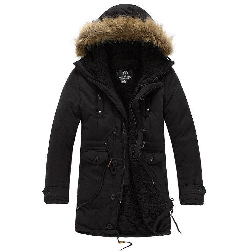 Men's Warm Overcoat Winter Coat Parka Cotton Jackets. Stay warm and stylish this winter with this comfortable and protec — photo 3