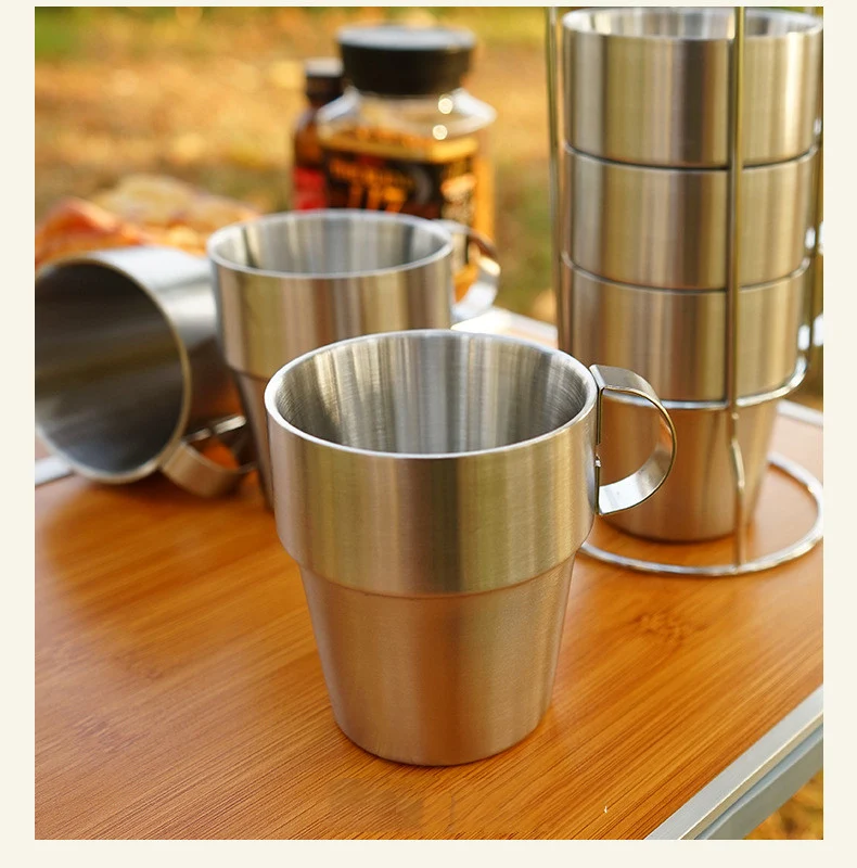 Title 4, 4-Piece Non-magnetic Stainless Steel Double-lay...