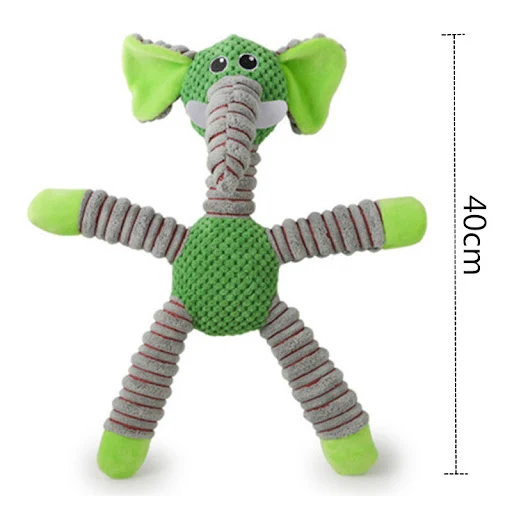 Indestructible Large Dog Sound Squeaky Toys Animals Shape Pet Soft Plush Chew Molar Training Toy Puppy Bite Teeth Dental — photo 1