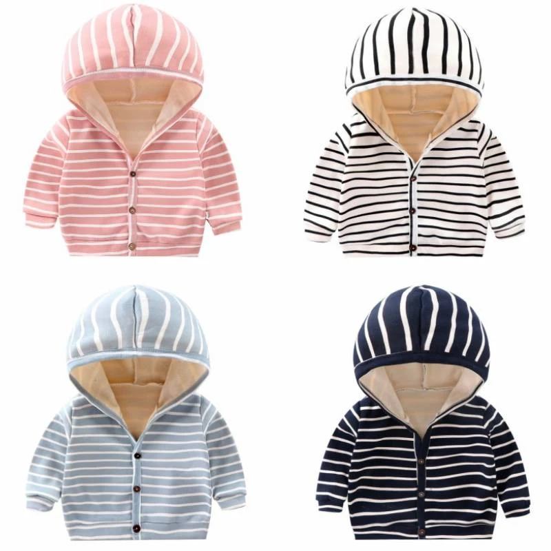 Moletom com capuz infantil mais jaqueta cardigan acolchoada de veludo, quentinho e aconchegante, perfeito para o inverno. — foto 2