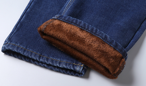 Title 10, Thickened Plush Jeans Keep Men Warm In Winter S...