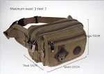 Bolsa de cintura cruzada de lona para correr al aire libre Deportes. Resistente al agua, cómoda y perfecta para llevar tus esenciales mientras corres. — foto 4
