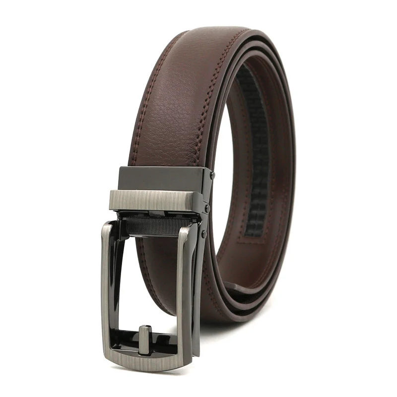 Title 1, Mens Cowhide Belt with Automatic Buckle, No Ho...