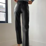 Women's French Temperament All-match Leather Pants for versatile styling. Effortlessly chic and comfortable, these leath — photo 2