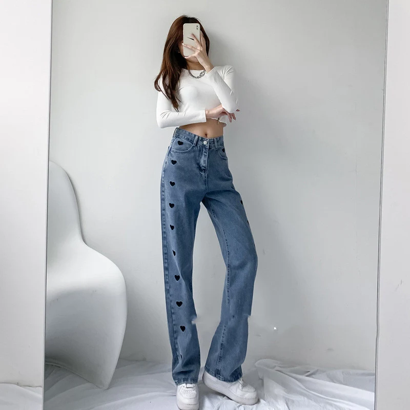 Title 7, High Waist and Slim White Hong Kong Style Wide ...