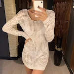 Uitgeholde Wollen Sexy Bikini Blouse Strandkleding — foto 5
