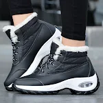 Winter plus velvet cotton shoes air cushion in tube women's shoes. Comfortable, warm winter footwear with air cushioning — photo 5