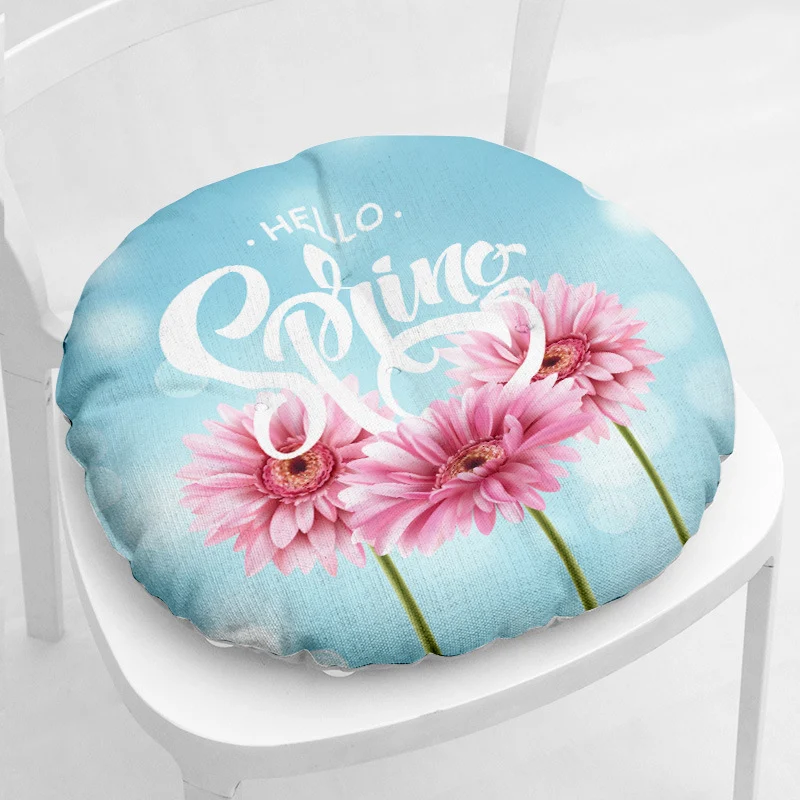 Almofada de cadeira Daisy grossa, quadrada, redonda, algodão e linho. Conforto e elegância para sua casa. — foto 4