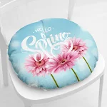 Almofada de cadeira Daisy grossa, quadrada, redonda, algodão e linho. Conforto e elegância para sua casa. — foto 4