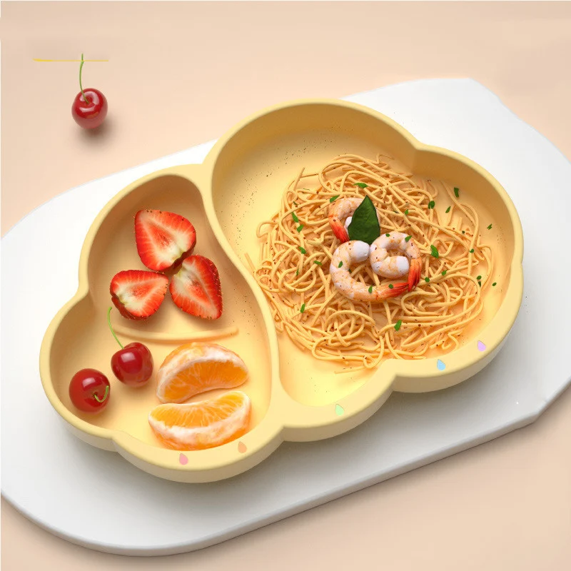Cartoon Cloud Silicone Baby Learning to Eat Dishes and Tableware Set, Non-Slip, Safe, Soft, and Easy to Clean. — photo 3