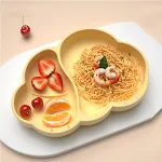 Cartoon Cloud Silicone Baby Learning to Eat Dishes and Tableware Set, Non-Slip, Safe, Soft, and Easy to Clean. — photo 3