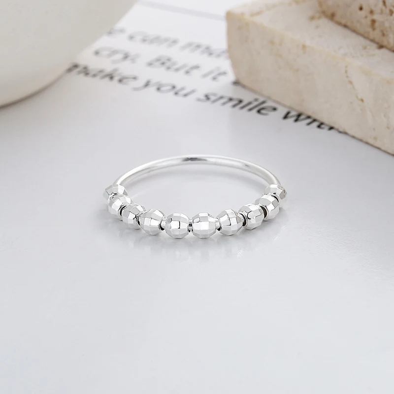 Anel de descompressão feminino com contas redondas irregulares, perfeito para aliviar o estresse e a ansiedade, e relaxar. — foto 8