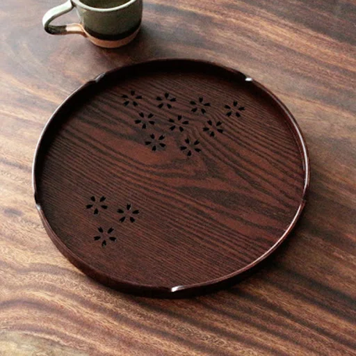 Title 2, 12 Hollow Sakura Shallow Plate Japanese Fruit D...