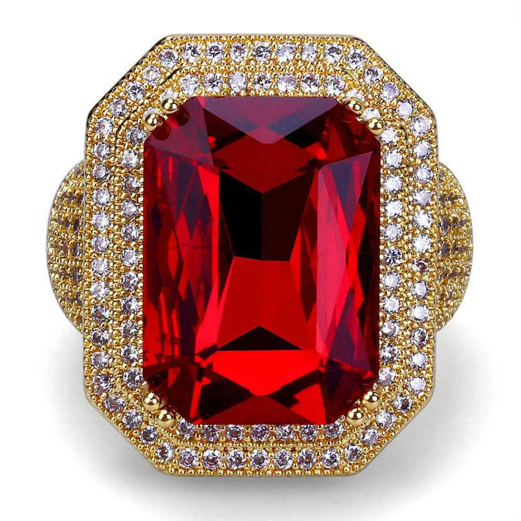 Title 7, Anel de diamante fino moda europeia e americana