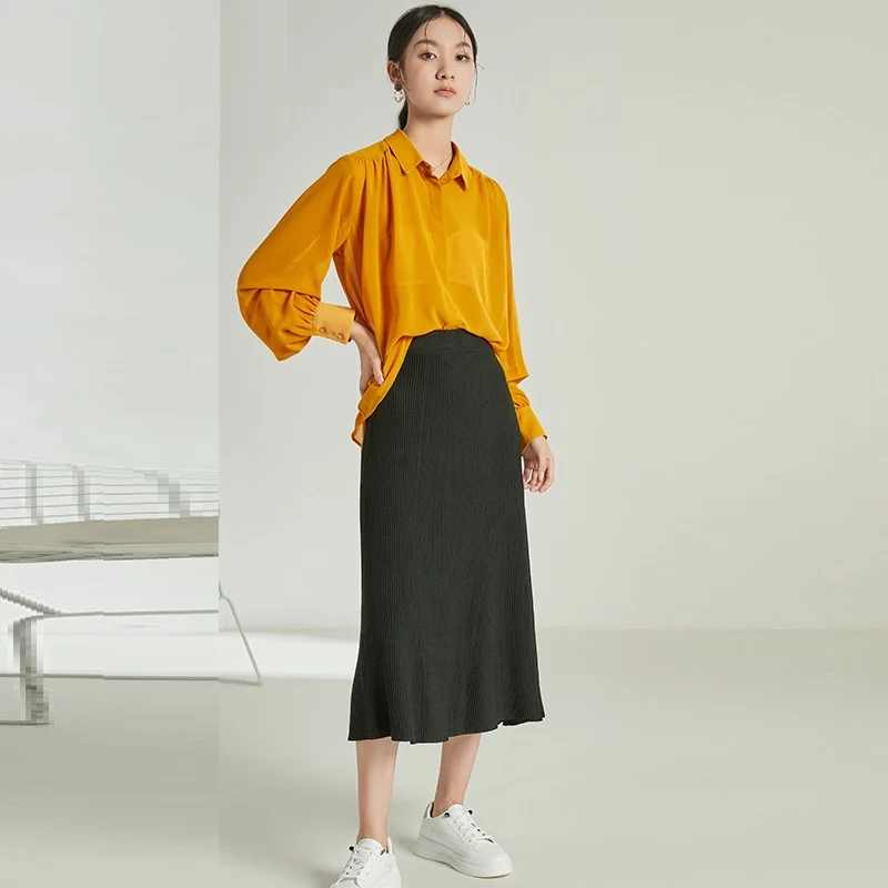 Women's Autumn and Winter Mid-length New Pleated Skirt. Stay stylish and comfortable throughout the season, a versatile — photo 8