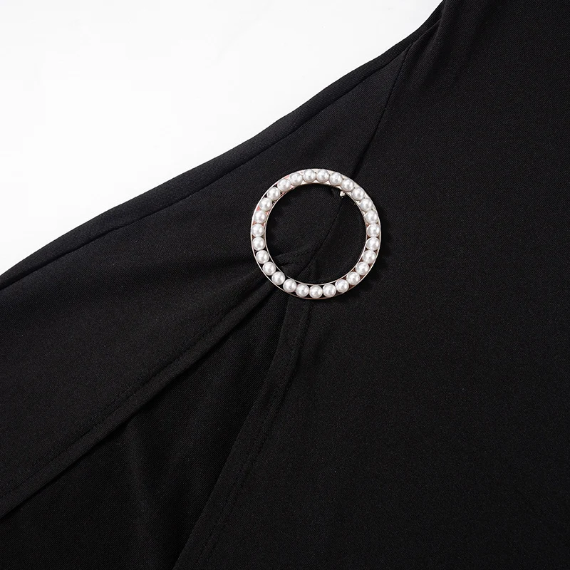 Title 9, Slit Shoulder Metal Ring Slim Fit Dress